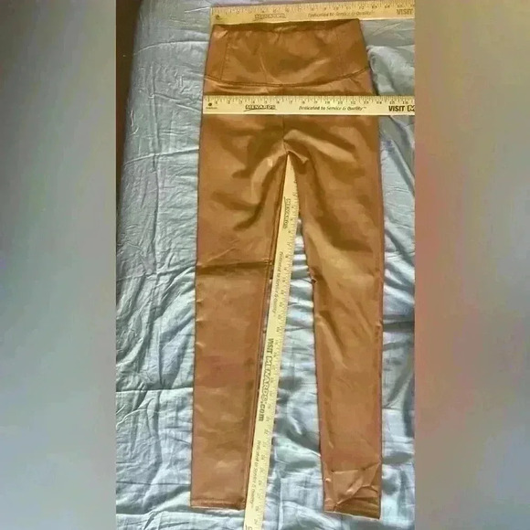 Bagatelle Women Brown Faux Leather Pants XS - Picture 4 of 7